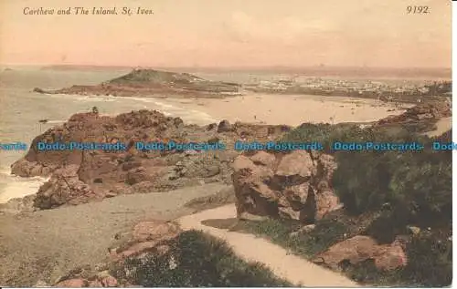 R114424 Carthew und die Insel. St. Ives. Nr 9192