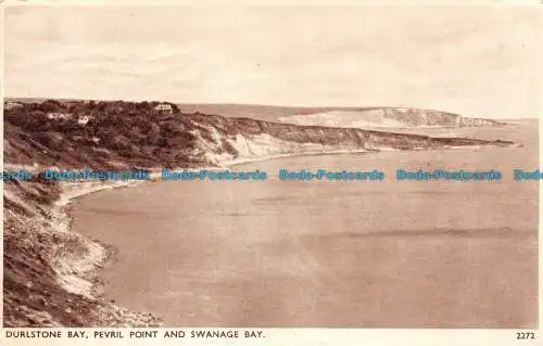 R113889 Durlstone Bay Pevril Point und Swanage Bay. Süßer. Solograph. Nr 2272