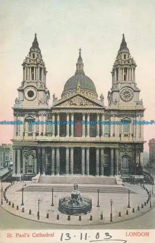 R113917 St. Pauls Cathedral. London. Woodbury. Nr 364. 1903