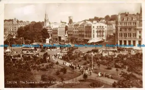 R113537 The Square and Central Gardens Bournemouth. Sonnenstrahl. RP. 1937