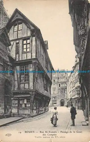 R114699 Rouen. Rue St. Romain. Passage de la Cour des Comptes