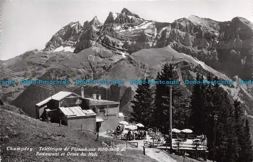 R114766 Champery. Teleferique de Planachaux. Restaurant et Dents du Midi. A. Der