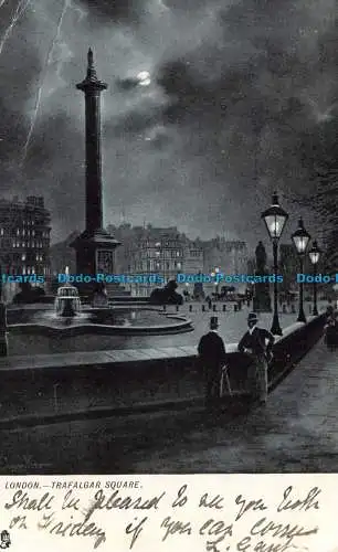 R116154 London. Trafalgar Square. Bei Nacht. stecken. 1903