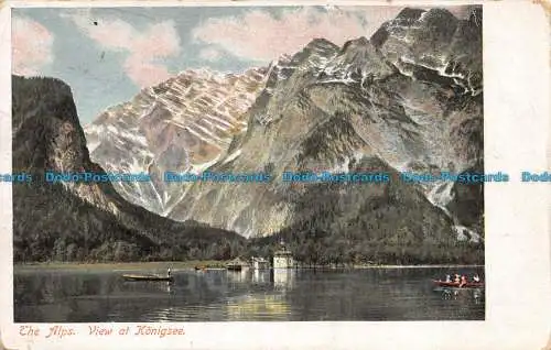 R114953 Die Alpen. Blick am Königsee. 1905