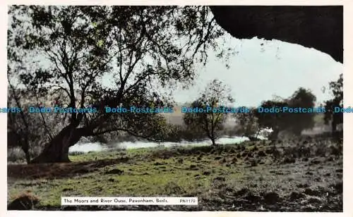 R116426 Die Mauren und der Fluss Ouse. Pavenham. Betten. RP