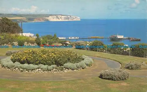 R115819 Battery Gardens. Sandown I. W. zeigt den Pier und die Culver Cliff. Nahe