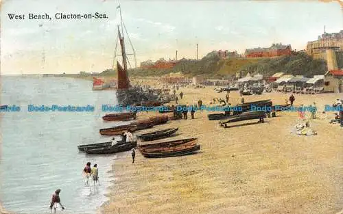 R115118 West Beach. Clacton on Sea. Auge und Spottisholz. 1911