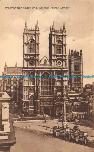 R115894 Westminster Abbey und Victoria Tower. London