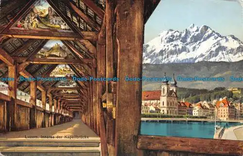 R115898 Luzern. Inneres de Kapellbrücke. E. Goetz