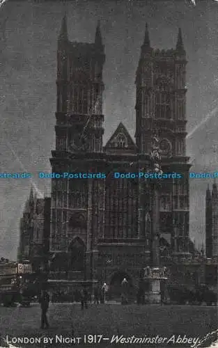 R116547 London bei Nacht 1917. Westminster Abbey. 1917