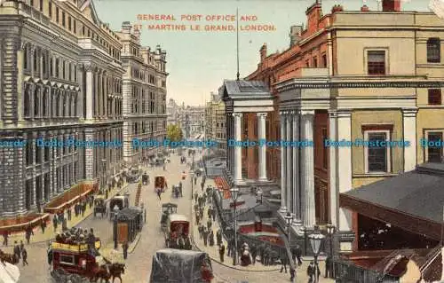 R116585 General Post Office und St. Martins Le Grand. London. Der Stern. 1909