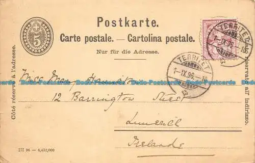 R116656 Alte schriftliche Postkarte. 1996