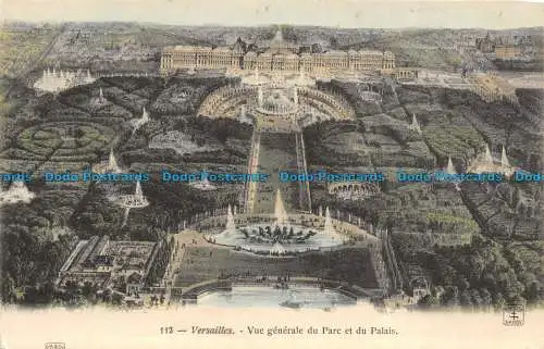 R116950 Versailles. Vue Generale du Parc et du Palais. Nr 112