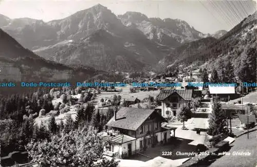 R116858 Champery 1052 m. Vue Generale. Marcel Rouge. Nr 2228. 1964