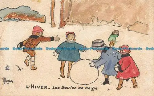 R117201 L. Hiver. Les Boules de Neige