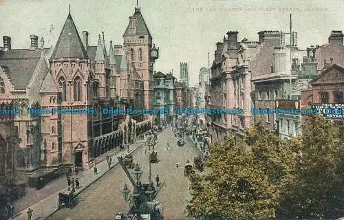 R117365 The Law Courts and Fleet Street. London. 1906