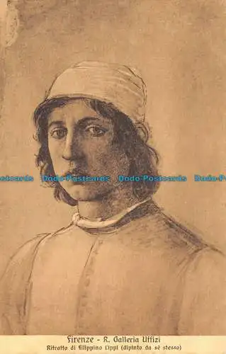 R117738 Firenze. R. Galleria Uffizi. Ritratto di Filippino Lippi