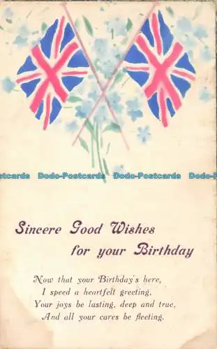 R117775 Grüße. Aufrichtige gute Wünsche zum Geburtstag. Valentinstag. 1917