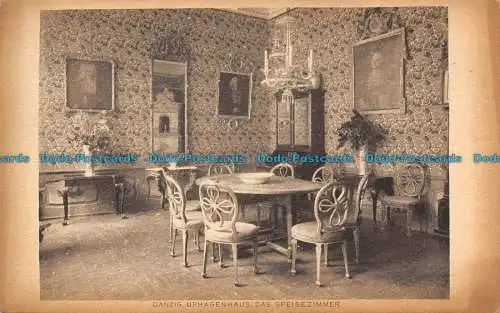 R117846 Danzig. Uphagenhaus. Das Speisezimmer
