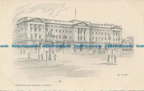 R118162 Buckingham Palace. London. W. Barton. Bleistiftskizze