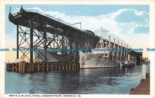 R118529 Neue N. und W. Kohlepfeiler. Lamberts Point. Norfolk. Va. Louis Kaufmann