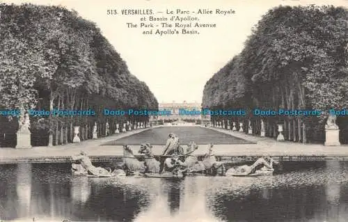 R118575 Versailles. Der Park. Die Royal Avenue und das Apollos-Becken. d Art. Nr 513