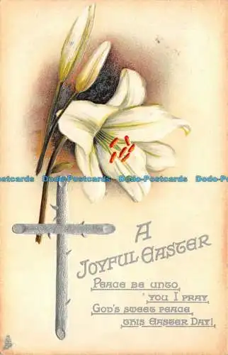 R118629 Grüße. Ein frohes Osterfest. Kreuz und Blumen. stecken. 1910