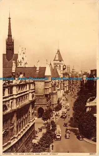 R118929 London. The Law Courts und Fleet Street. Photochrom. Nr 86531