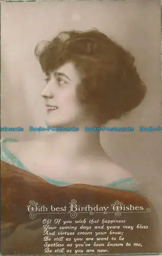 R119496 mit den besten Geburtstagswünschen. Frau. 1923