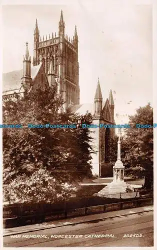 R119529 Kriegerdenkmal. Worcester Cathedral. Valentinstag. Nr 202502. RP