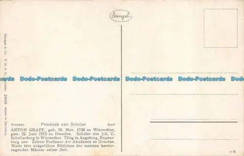 R119800 Friedrich von Schiller. Anton Graff. Stengel