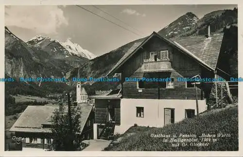 R119959 Gasthaus u. Pension Hohen Warth in Heiligenblut 1301m mit Gr. Glockner.