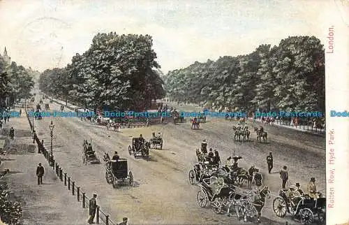 R121385 Rotten Row. Hyde Park. London. 1906