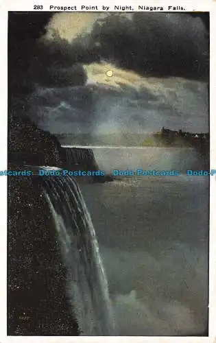 R122051 Prospect Point by Night. Niagarafälle. Bei Nacht