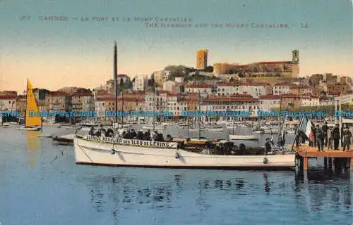 R122117 Cannes. Der Hafen und der Mount Chevalier. LL. Nr 257