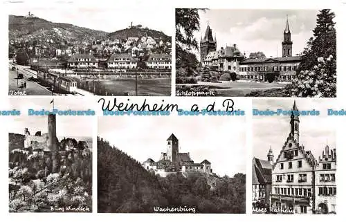 R122864 Weinheim a.d.B. Mehrfachansicht. Karl Peters. RP