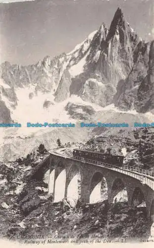 R124177 Chamonix. Eisenbahn von Montenvers und Peak of the Dru. LL. Nr 29