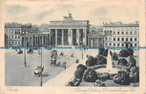 R124199 Berlin. Pariser Platz u. Brandenburger Tor