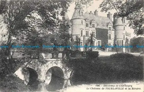 R122920 Environs de Cherbourg. Le Chateau de Tourlaville et la Riviere. Nr 166