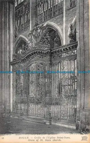 R122348 Rouen. Gitter der Kirche St. Ouen. Neurdein. Nr 39
