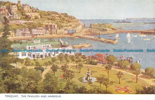 R124239 Torquay. Pavillon und Hafen. Photochrom