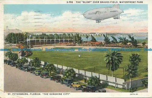 R122954 The Blimp Over Braves Field. Waterfront Park. St. Petersburg. Florida. T