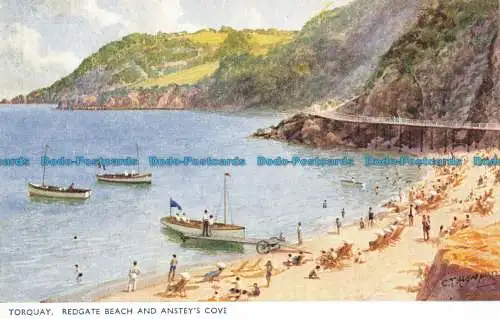 R124241 Torquay. Redgate Beach und Ansteys Cove. Photochrom