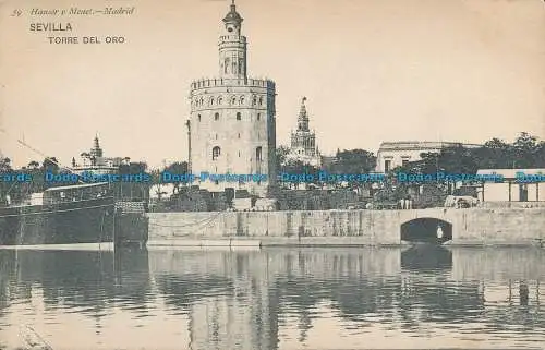 R124319 Sevilla. Torre del Oro. Hauser y Menet. Nr 59. B. Hopkins