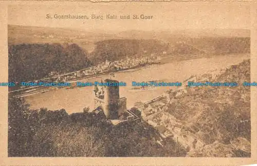 R124383 St. Goarshausen. Burg Katz und St. Goar