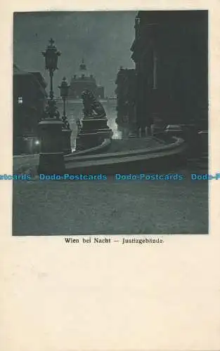 R124457 Wien bei Nacht. Justizgebaude