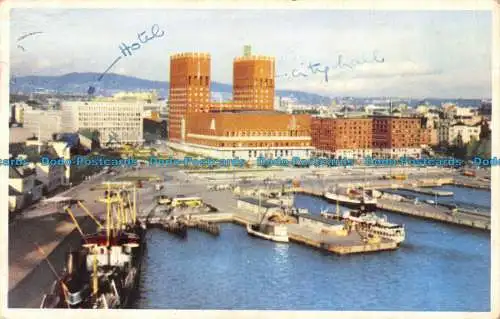 R124479 Pipervika. Oslo Sea Front. 1954