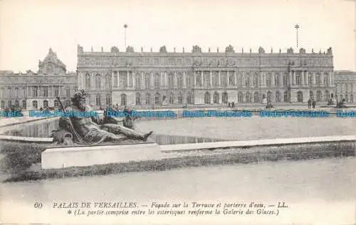 R123199 Palais de Versailles. Facade sur la Terrasse et Parterre d Eau. LL. Nr 6