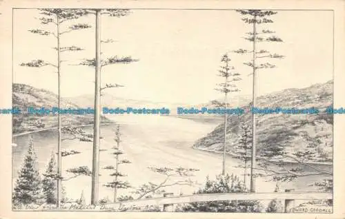 R123823 Ein Blick vom Malahat Drive. Victoria B. C. Bulman. Bleistiftzeichnung