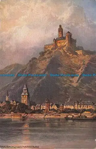 R123282 Braubach und die Marksburg. Hoursch und Bechstedt